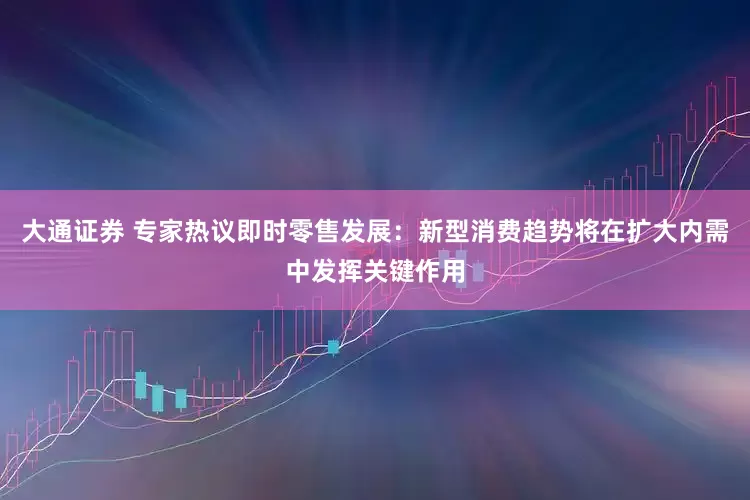 大通证券 专家热议即时零售发展：新型消费趋势将在扩大内需中发挥关键作用