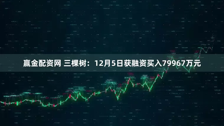 赢金配资网 三棵树：12月5日获融资买入79967万元
